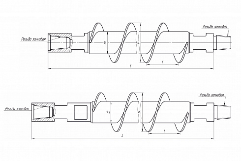 Шнек ШБ-108 L-1000 мм З-42 Пр фото